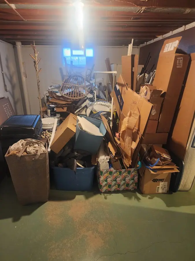 Roll-off dumpster container at job site for 6 Yard Dumpster Rental in East Fishkill